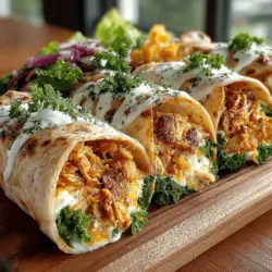 The Zesty Creamy Lemon Wraps strike an ideal balance between the crunch of fresh vegetables and the smooth texture of a creamy filling. As you bite into each wrap, the crispness of the mixed greens and vegetables beautifully contrasts with the velvety cream cheese and yogurt mixture. This delightful combination not only satisfies the palate but also adds an exciting texture to your meal.