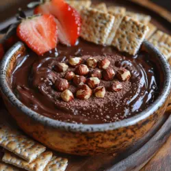 Indulgent dessert dips have become a staple at gatherings and celebrations, offering a delightful twist on traditional sweets. Whether it’s a casual get-together, a festive party, or a cozy night in, a dip can elevate the dessert experience, allowing guests to savor each bite in a more interactive way. Among the myriad of options available, the Decadent Chocolate Hazelnut Delight Dip stands out as a luxurious combination of rich chocolate and nutty hazelnuts. This dip not only captivates the palate but also caters to health-conscious individuals by incorporating nutritious ingredients like coconut milk and maple syrup, allowing for a delightful treat that doesn’t compromise on flavor or integrity.