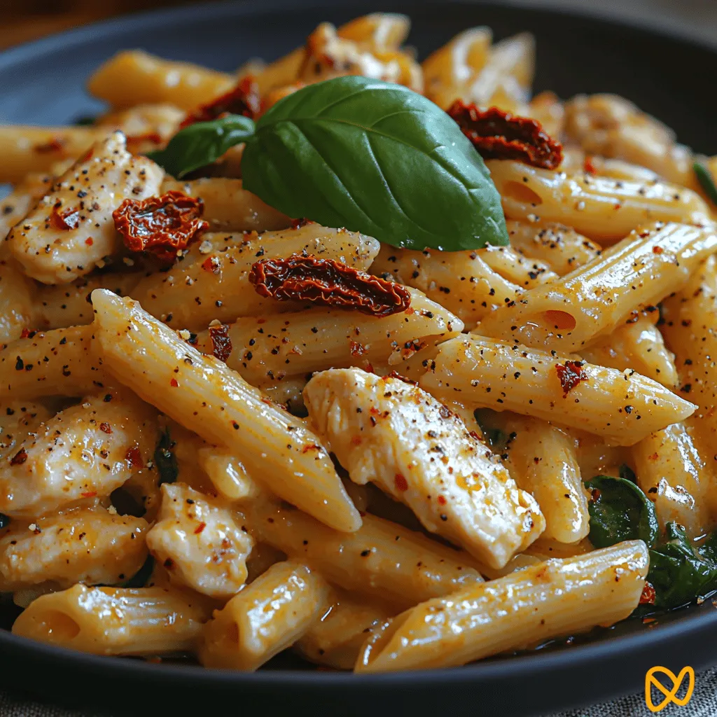 The first step in creating a delicious Sun-Dried Tomato Chicken Penne is cooking the pasta. Start by bringing a large pot of water to a rolling boil. This is crucial as it ensures that the pasta cooks evenly. Once boiling, add a generous amount of salt to the water; this is your opportunity to season the pasta from the inside out. A good rule of thumb is to use about one tablespoon of salt for every four quarts of water.