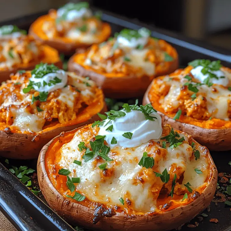 In the ever-evolving landscape of contemporary cuisine, stuffed sweet potatoes have emerged as a beloved staple. Their versatility allows for endless flavor combinations, making them a perfect canvas for both traditional and innovative fillings. Among the myriad of options, Spicy Buffalo Chicken Stuffed Sweet Potatoes stand out as a delightful blend of bold flavors and satisfying textures. This dish not only tantalizes the taste buds with its spicy kick but also packs a nutritional punch, making it a go-to choice for health-conscious food lovers.