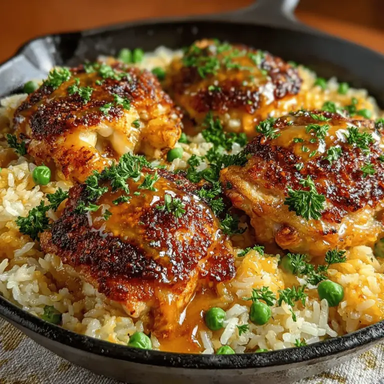 In the realm of quick and satisfying weeknight dinners, the Honey Dijon Chicken & Rice Skillet stands out as a flavorful and effortless choice. This dish not only simplifies the cooking process but also brings a unique blend of sweet and tangy flavors to your table. Imagine tender chicken thighs simmering alongside aromatic vegetables and hearty rice, all cooked in one pan for easy clean-up. It's a comforting meal that can be prepared in under 30 minutes, making it perfect for busy families or anyone looking to enjoy a delicious homemade dinner without spending hours in the kitchen.