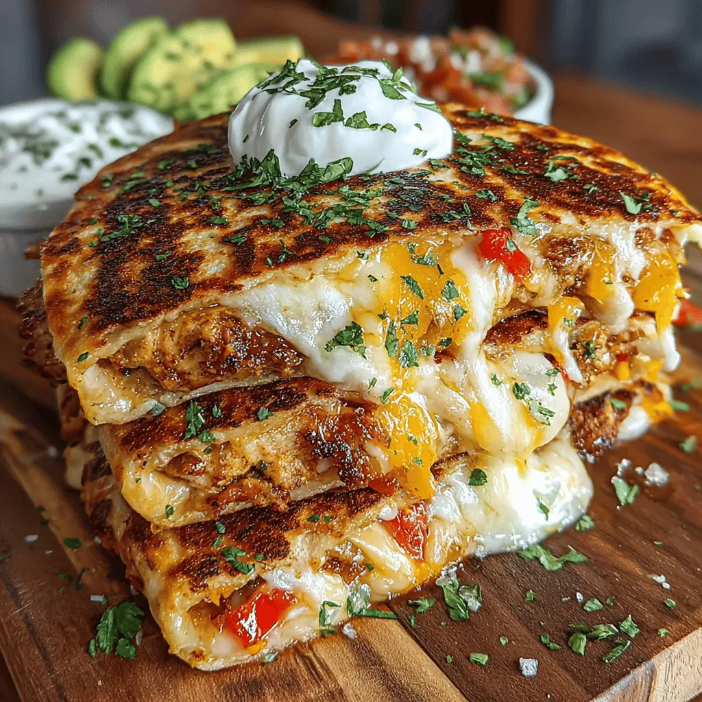 Quesadillas are a beloved staple in Mexican cuisine, celebrated for their versatility and the endless possibilities they offer for creative fillings. Originating from the Mexican state of Jalisco, these delightful creations consist of tortillas filled with cheese and various other ingredients, all folded in half and cooked until golden and crispy. Their popularity has transcended borders, with variations found in households and restaurants worldwide. Among the myriad of options, Zesty Grilled Chicken Quesadillas stand out for their vibrant flavors and ease of preparation, making them an ideal choice for both weeknight dinners and festive gatherings.