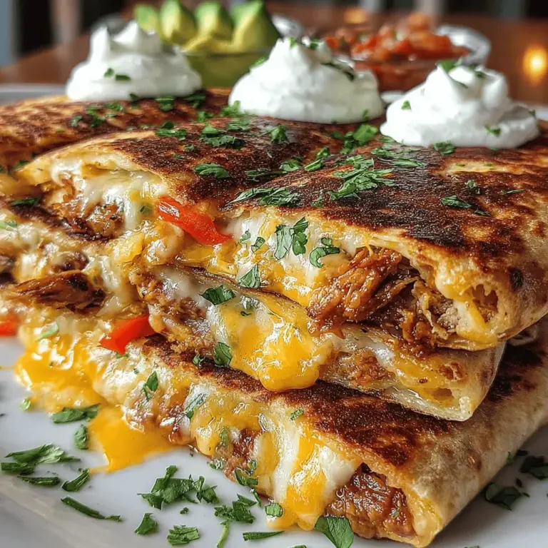 Quesadillas are a beloved staple in Mexican cuisine, celebrated for their versatility and the endless possibilities they offer for creative fillings. Originating from the Mexican state of Jalisco, these delightful creations consist of tortillas filled with cheese and various other ingredients, all folded in half and cooked until golden and crispy. Their popularity has transcended borders, with variations found in households and restaurants worldwide. Among the myriad of options, Zesty Grilled Chicken Quesadillas stand out for their vibrant flavors and ease of preparation, making them an ideal choice for both weeknight dinners and festive gatherings.