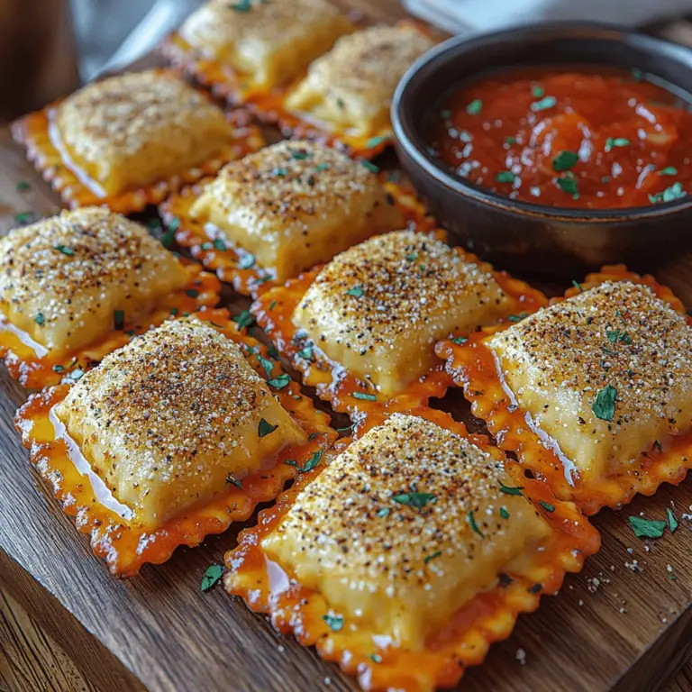Baking crispy toasted ravioli bites is a delightful experience that culminates in a golden-brown, crunchy exterior paired with a warm, savory filling. To achieve that perfect crispness, the baking process is crucial. After placing your breaded ravioli on a baking sheet lined with parchment paper, the next step is to bake them until they reach a lovely golden hue.