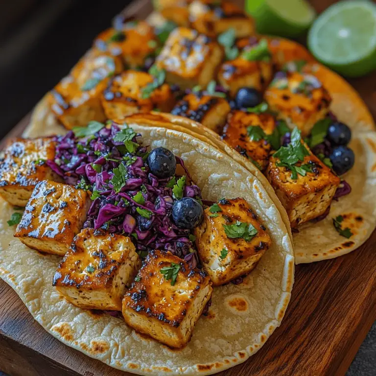 In recent years, plant-based meals have surged in popularity, becoming a staple choice for health-conscious eaters and food enthusiasts alike. This shift is driven by a growing awareness of the environmental impact of meat consumption, coupled with the myriad health benefits associated with a plant-based diet. Rich in essential nutrients, low in saturated fat, and high in fiber, plant-based meals are not only beneficial for individual health but also promote sustainability. Among the many delicious options available, Tofu Tacos with Blueberry Slaw stands out as a vibrant and nutritious dish that brings together a delightful combination of flavors and textures.