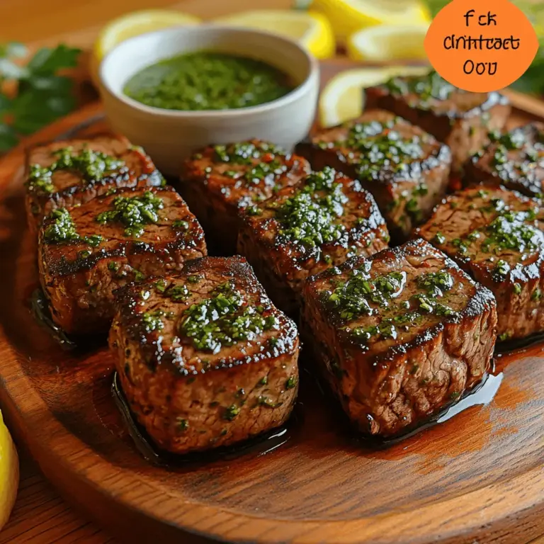 If you're looking for a dish that balances savory flavors with a vibrant, herbaceous twist, look no further than Herbaceous Chimichurri Steak Bites. This recipe marries the tenderness of perfectly cooked sirloin steak with a zesty chimichurri sauce, resulting in a culinary experience that is both satisfying and refreshing. Originating from Argentina, chimichurri is a traditional sauce designed to enhance grilled meats, making it a staple in Argentine cuisine. It is not just a condiment; it is a celebration of fresh herbs and bold flavors that elevate any dish.