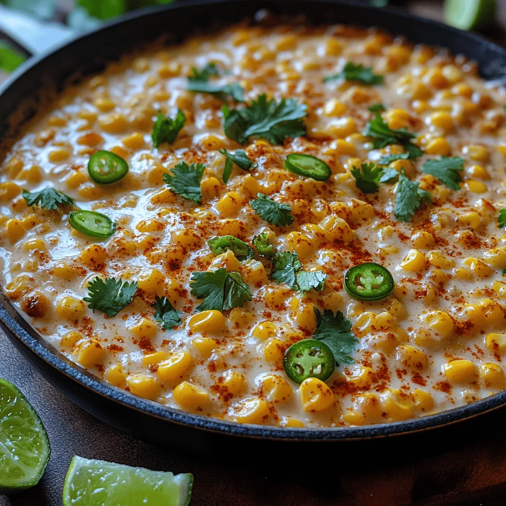Welcome to the vibrant world of Mexican-inspired cuisine, where bold flavors and comforting textures come together in perfect harmony. One standout dish that exemplifies this culinary tradition is the <strong>Spicy Delight: Creamy Jalapeño Corn Skillet</strong>. This delectable creation is not just a side dish; it can easily take center stage at any meal, making it a versatile option for gatherings, family dinners, or even a cozy night in. With its perfect balance of creaminess and heat, this dish appeals to a wide range of palates, inviting everyone to indulge in its rich flavors.” /></p>
</p>
<h2>Incorporating Seasonings</h2>
</p>
<p>The magic of the Spicy Delight: Creamy Jalapeño Corn Skillet lies in its balance of flavors. Seasoning is a crucial step that elevates this dish from simple to sensational. Start by adding smoked paprika, salt, and freshly cracked black pepper to the skillet. The smoked paprika introduces a subtle, smoky flavor that complements the sweetness of corn and the heat of jalapeños, creating a harmonious blend that tantalizes the taste buds.</p>
</p>
<p>When incorporating these seasonings, it’s important to remember that seasoning should enhance rather than overpower. Begin with about one teaspoon of smoked paprika, half a teaspoon of salt, and a quarter teaspoon of black pepper. Stir them into the mixture, allowing the spices to bloom in the heat for a minute or two. This step not only releases the essential oils from the spices but also allows the flavors to meld beautifully, setting the foundation for the creamy corn dish.</p>
</p>
<p>Taste the mixture after adding the seasonings. Adjust as necessary, adding more salt or paprika based on your personal preference. This is your opportunity to customize the dish, making it as spicy or mild as you desire.</p>
</p>
<h2>Creating a Cheesy Finish</h2>
</p>
<p>No creamy dish is complete without a generous helping of cheese. For this recipe, shredded cheddar cheese works perfectly, but feel free to experiment with your favorites. Stir in about one cup of cheese into the skillet, allowing it to melt into the warm mixture. The cheese adds a rich, creamy texture that blends beautifully with the corn and jalapeños, turning the dish into an indulgent delight.</p>
</p>
<p>To achieve the ideal creamy finish, reduce the heat to low after adding the cheese. This will help the cheese melt evenly without burning. Stir continuously until the cheese is fully incorporated and the mixture reaches a luscious, creamy consistency. If you find the mixture too thick, a splash of heavy cream can be added to loosen it up, enhancing the creaminess further while allowing the flavors to shine.</p>
</p>
<p>For an extra layer of flavor, consider adding a sprinkle of crumbled queso fresco or feta on top before serving. This will add a delightful tanginess that contrasts beautifully with the richness of the cheddar and the sweetness of the corn.</p>
</p>
<h2>Tasting and Adjusting</h2>
</p>
<p>As the dish comes together, tasting and adjusting is essential to ensure it meets your flavor expectations. The beauty of the Creamy Jalapeño Corn Skillet is its versatility, allowing you to tailor it to your preferences. After the cheese has melted, take a moment to sample the dish. If you find it needs a punch of flavor, consider adding a little more smoked paprika, a pinch of cayenne for extra heat, or even a squeeze of fresh lime juice to brighten the flavors.</p>
</p>
<p>Don’t hesitate to incorporate your favorite spices or fresh herbs at this stage. Adding fresh cilantro can elevate the dish further, bringing a fresh, vibrant flavor that complements the richness of the corn and cheese. Remember, cooking is an art, and your palate is the best guide. Adjust the seasonings until the balance is just right for you.</p>
</p>
<h2>Serving Suggestions</h2>
</p>
<p>Presentation plays a significant role in the dining experience, and the Creamy Jalapeño Corn Skillet can be served in various delightful ways. Consider transferring the skillet to the table for a rustic approach, allowing diners to help themselves. Alternatively, for a more refined presentation, serve the corn mixture in individual bowls, garnished with fresh cilantro and additional cheese.</p>
</p>
<p>To elevate the dish, pair it with a variety of garnishes. Chopped green onions or diced tomatoes can add a pop of color, while a dollop of sour cream or Greek yogurt can enhance the creaminess. A sprinkle of chili flakes can also give it an inviting visual appeal while hinting at the heat within.</p>
</p>
<p>For accompaniments, consider serving the dish alongside warm tortillas or crispy tortilla chips, which offer a delightful contrast in texture. A fresh salad with a light vinaigrette can provide a refreshing counterpoint to the richness of the skillet, while rice or quinoa can help soak up the creamy sauce, making for a satisfying meal.</p>
</p>
<h2>Nutritional Benefits of the Ingredients</h2>
</p>
<p>Understanding the nutritional benefits of the key ingredients in the Creamy Jalapeño Corn Skillet can enhance your appreciation of this dish. Here’s a breakdown of the primary components:</p>
</p>
<p>– <strong>Corn</strong>: This vibrant vegetable is not only sweet and delicious but also a great source of dietary fiber, which promotes healthy digestion. It is rich in vitamins such as B vitamins and folate, crucial for energy production and overall well-being.</p>
</p>
<p>– <strong>Heavy Cream</strong>: While heavy cream is higher in calories, it provides essential fats that are vital for energy. The fats in heavy cream can help in the absorption of fat-soluble vitamins A, D, E, and K, contributing to overall health.</p>
</p>
<p>– <strong>Cheese</strong>: Cheddar cheese is a delicious ingredient that adds flavor and richness. It is a significant source of calcium and protein, both of which are essential for maintaining strong bones and supporting muscle function.</p>
</p>
<p>– <strong>Jalapeños</strong>: These spicy peppers are not just about heat; they are packed with vitamins A and C, both powerful antioxidants that can boost the immune system. Additionally, jalapeños contain capsaicin, which may boost metabolism and provide anti-inflammatory benefits.</p>
</p>
<p>– <strong>Cilantro</strong>: Often used as a garnish, cilantro is rich in antioxidants and has been associated with potential health benefits, including digestive support and anti-inflammatory properties.</p>
</p>
<h2>Pairing Suggestions for Creamy Jalapeño Corn Skillet</h2>
</p>
<p>To create a well-rounded meal that complements the flavors of the Creamy Jalapeño Corn Skillet, consider the following pairing suggestions:</p>
</p>
<h3>Suggested Protein Options</h3>
</p>
<p>To balance the richness of the skillet, grilled chicken, shrimp, or fish are excellent protein choices. The lightness of grilled chicken can provide a satisfying contrast to the creamy corn, while shrimp adds a touch of sweetness that pairs well with the dish’s spices. A simple grilled fish, such as tilapia or salmon, can also enhance the meal without overpowering the flavors.</p>
</p>
<h3>Ideal Side Dishes</h3>
</p>
<p>Side dishes can further enhance the dining experience. Fresh salads with crisp greens, cucumbers, and a light dressing can add brightness to the meal. Alternatively, serving the skillet with rice or quinoa can offer a wholesome, hearty accompaniment that absorbs the creamy sauce beautifully. For a comforting touch, consider warm tortillas or tortilla chips for scooping up the corn mixture.</p>
</p>
<h3>Beverage Pairings</h3>
</p>
<p>The right beverage can elevate the flavors of your meal. For a refreshing contrast, consider serving margaritas with a hint of lime or iced tea for a non-alcoholic option. Light beers, such as lagers or wheat beers, can also complement the dish’s zest while providing a refreshing palate cleanser.</p>
</p>
<h2>Conclusion: The Allure of Spicy Delight</h2>
</p>
<p>The Spicy Delight: Creamy Jalapeño Corn Skillet is not just a dish; it’s an experience that combines rich flavors, creamy textures, and a hint of spice, making it a perfect addition to your culinary repertoire. Its versatility allows it to shine in various contexts, whether you’re preparing a family meal or entertaining guests.</p>
</p>
<p>By embracing the flavors in this dish, you can create a memorable dining experience that brings people together. The joy of cooking and sharing delicious food is unparalleled, and this recipe stands as a testament to the delightful possibilities of home-cooked meals. So gather your ingredients, gather your loved ones, and enjoy the warm, comforting embrace of this spicy, creamy delight.</p>
</div>
