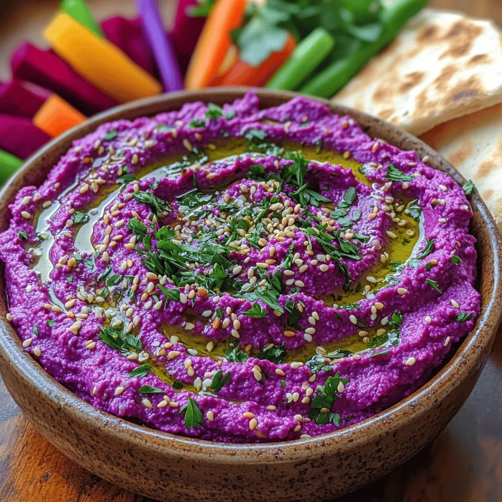Hummus is a beloved dip that has made its way into kitchens and dining tables across the globe. This creamy concoction of chickpeas, tahini, lemon juice, and garlic is not just a delicious snack; it’s also a versatile base that can be customized with various flavors and ingredients. One of the most vibrant and unique twists on traditional hummus is the addition of roasted beets, which not only enhance the flavor profile but also give the dip a stunning, deep magenta hue.