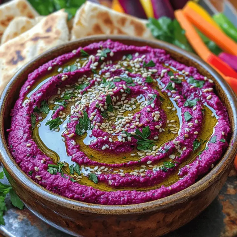 Hummus is a beloved dip that has made its way into kitchens and dining tables across the globe. This creamy concoction of chickpeas, tahini, lemon juice, and garlic is not just a delicious snack; it’s also a versatile base that can be customized with various flavors and ingredients. One of the most vibrant and unique twists on traditional hummus is the addition of roasted beets, which not only enhance the flavor profile but also give the dip a stunning, deep magenta hue.
