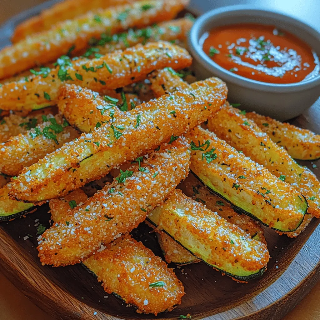 If you're in search of a snack or side dish that’s both healthy and indulgent, look no further than Crunchy Zucchini Parmesan Fries. This delightful recipe transforms ordinary zucchini into crispy, golden fries that are sure to satisfy your cravings without the guilt. Whether served alongside your favorite dip, as a side to a hearty meal, or enjoyed on their own, these zucchini fries are packed with flavor and texture.