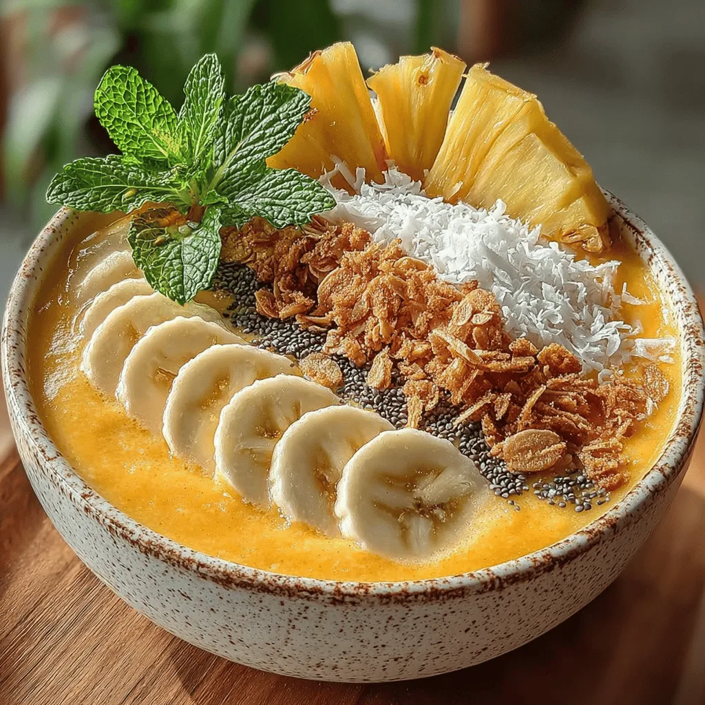 In the world of healthy eating, smoothie bowls have emerged as a vibrant and delicious trend that combines nutrition with a feast for the eyes. These thick, creamy blends are served in a bowl and topped with a variety of fresh ingredients, making them not only a nutritious meal but also an enjoyable culinary experience. The Tropical Bliss Smoothie Bowl stands out for its refreshing, tropical flavors that transport you to a sun-kissed paradise with each spoonful.