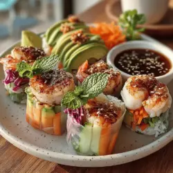 As the sun shines brightly and temperatures rise, there's nothing quite like a light and refreshing meal to keep us cool and satisfied. Rice paper rolls, a versatile and healthy dish, are the perfect solution for warm weather dining. These delightful rolls are not only visually appealing, but they also offer a harmonious balance of flavors and textures that can be tailored to suit any palate, making them an ideal choice for summer gatherings, picnics, or quick weeknight dinners. The Summer Bliss Rice Paper Rolls, in particular, bring together a medley of fresh ingredients that evoke the essence of summer, making each bite a celebration of the season.