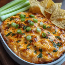To create the perfect creamy Buffalo chicken dip, understanding the role of each ingredient is essential. This dish primarily combines cooked chicken, cream cheese, ranch or blue cheese dressing, buffalo wing sauce, cheddar cheese, and green onions. Let’s delve into each component: