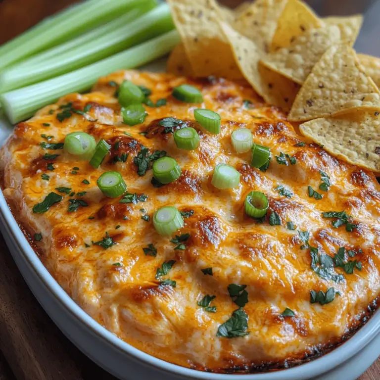 To create the perfect creamy Buffalo chicken dip, understanding the role of each ingredient is essential. This dish primarily combines cooked chicken, cream cheese, ranch or blue cheese dressing, buffalo wing sauce, cheddar cheese, and green onions. Let’s delve into each component: