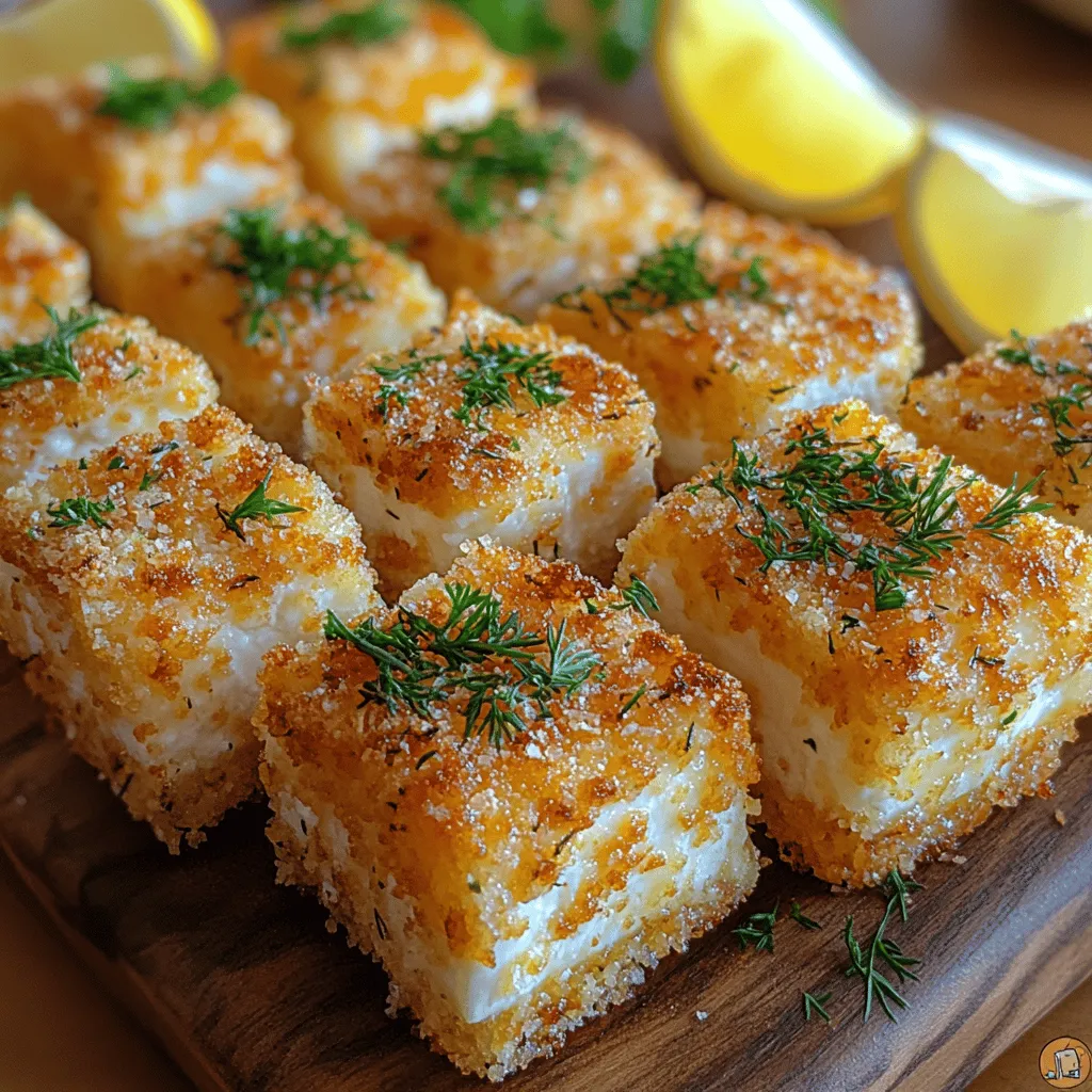 Crispy Baked Feta Crust Cubes are a delightful appetizer that will elevate any gathering or party. This dish features cubes of creamy feta cheese enveloped in a crunchy, golden-brown crust, making it an enticing choice for those who appreciate a perfect blend of textures and flavors. The contrast between the crisp exterior and the soft, rich interior creates a gourmet experience that is sure to impress your guests or satisfy your snack cravings.