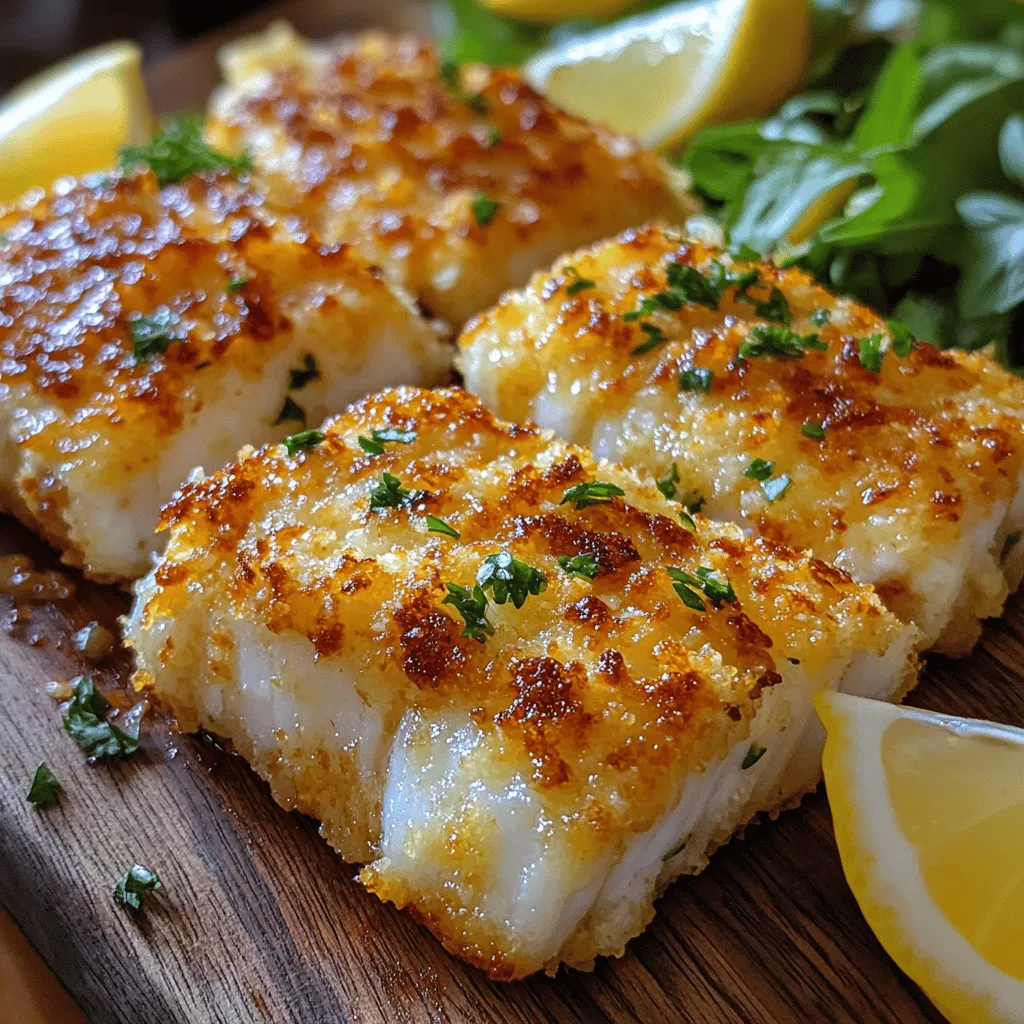 Cod is a versatile and mild-flavored fish that has captured the hearts of seafood lovers for generations. It is one of the most popular fish varieties found in kitchens around the world, thanks to its flaky texture and ability to absorb flavors beautifully. The crispy parmesan crust complements cod's subtle taste, adding a delightful crunch with every bite. This recipe isn’t just another way to prepare fish; it’s an elevated dining experience that you can easily replicate at home.