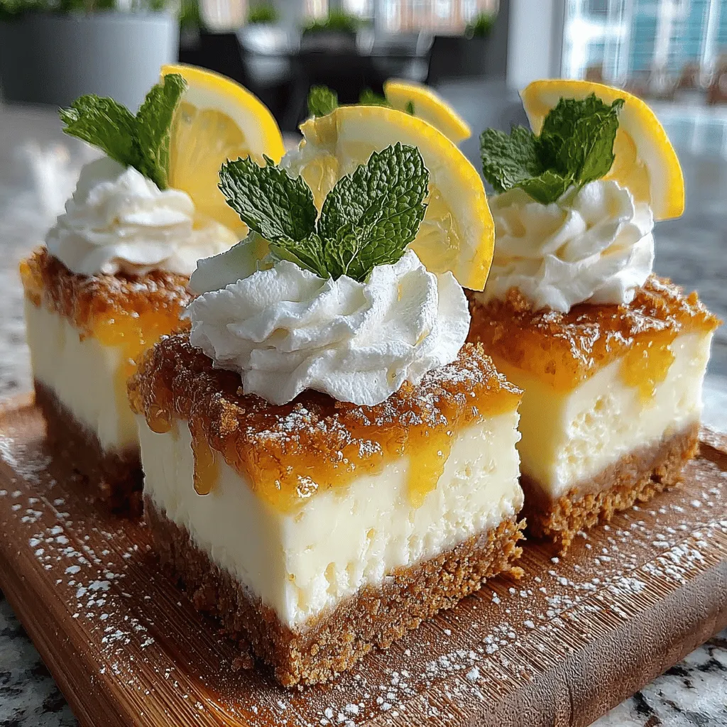 As the warm sun shines and summer beckons, there's nothing quite like a refreshing dessert to keep you cool. Enter Zesty Frozen Lemonade Pie Bars—an easy-to-make treat that combines the tangy brightness of lemon with a creamy, dreamy texture. These bars are not just a dessert; they're a celebration of summer flavors, perfect for picnics, barbecues, or simply enjoying on a warm afternoon. With their unique zesty profile and delightful creaminess, these bars offer a delightful twist on traditional lemonade, making them a standout choice for any occasion.