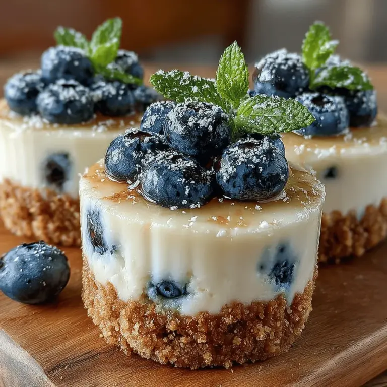 In the world of desserts, no-bake recipes have carved out a special niche. Their effortless preparation, combined with the rich flavors and textures they offer, make them a favorite among home cooks and dessert enthusiasts alike. Among these delightful creations, Luscious No-Bake Blueberry Cheesecake Cups stand out as a perfect blend of simplicity and elegance. This dessert not only pleases the palate but also captivates the eye, making it an irresistible choice for any occasion.