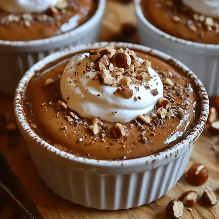 When it comes to indulgent desserts, few can rival the rich, creamy delight of a Chocolate Hazelnut Pot de Crème. This elegant French custard is a perfect balance of smooth chocolate and the nutty depth of hazelnuts, making it a beloved treat that can elevate any dining experience. Whether you’re hosting a dinner party or simply treating yourself to something special, this dessert is sure to impress.