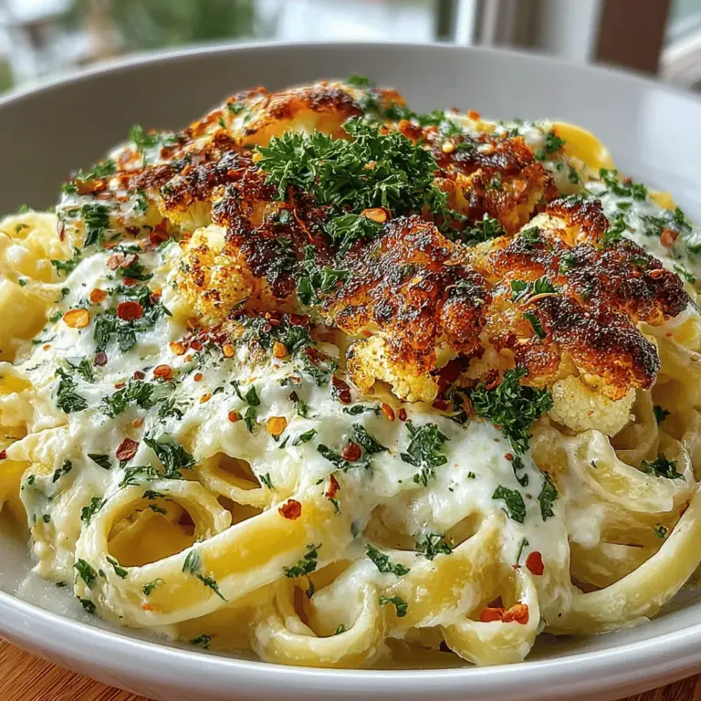 To create this creamy cauliflower Alfredo pasta, you'll need a few key ingredients that come together to create a harmonious blend of flavors and textures. Here’s a closer look at the star components of the recipe: