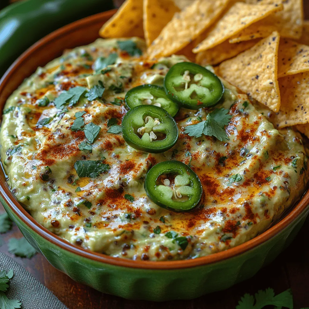 Ground cumin is a spice that brings warm, earthy undertones to the Spicy & Smooth Avocado Jalapeño Dream Dip. Its slightly nutty flavor complements the creaminess of the avocado while enhancing the overall depth of the dish. This spice not only elevates the taste but also adds a hint of warmth that balances the freshness of the jalapeño and the brightness of lime juice. Incorporating cumin in your dip will make your guests wonder what that delightful flavor is, making it a secret ingredient that brings the whole dish together.