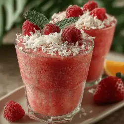 In the quest for a nutritious yet delicious treat, smoothies have found their way into the hearts and kitchens of many health-conscious individuals. These vibrant beverages serve as a convenient option for those seeking a quick meal or snack packed with essential nutrients. Among the myriad of options available, the Tropical Bliss Raspberry Coconut Smoothie stands out as a refreshing choice that captures the essence of a tropical getaway. This recipe artfully combines the tartness of raspberries with the creamy richness of coconut milk, creating a delightful drink that transports you to sun-drenched beaches with each sip.