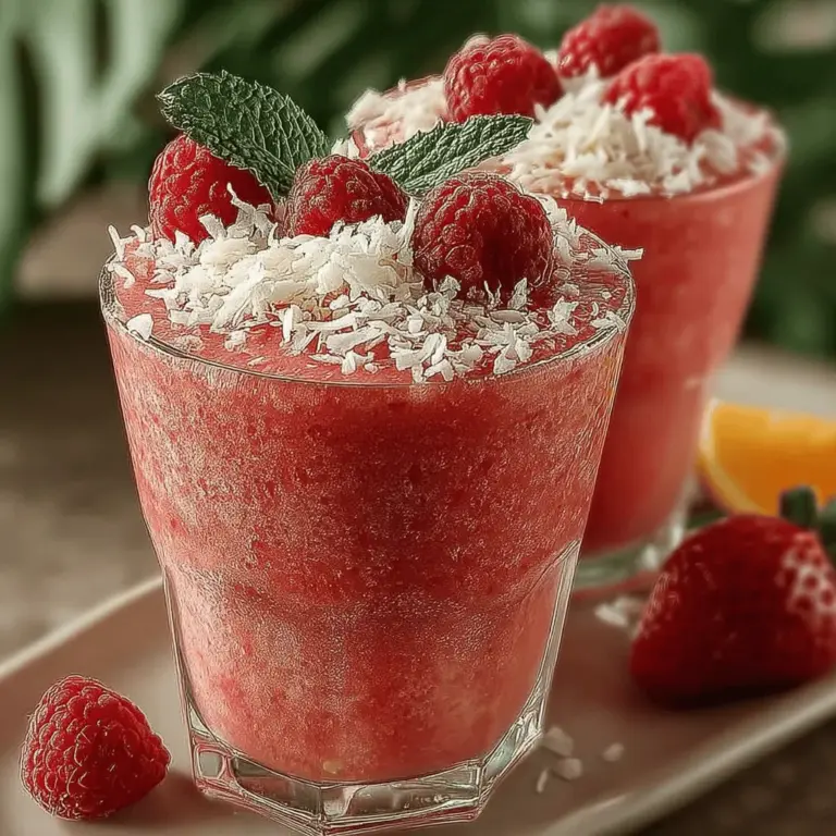 In the quest for a nutritious yet delicious treat, smoothies have found their way into the hearts and kitchens of many health-conscious individuals. These vibrant beverages serve as a convenient option for those seeking a quick meal or snack packed with essential nutrients. Among the myriad of options available, the Tropical Bliss Raspberry Coconut Smoothie stands out as a refreshing choice that captures the essence of a tropical getaway. This recipe artfully combines the tartness of raspberries with the creamy richness of coconut milk, creating a delightful drink that transports you to sun-drenched beaches with each sip.