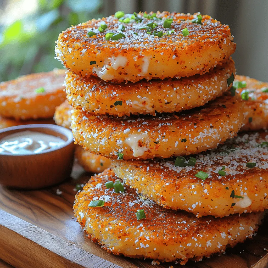 Crispy Pepper Jack Potato Cakes are a delightful twist on traditional potato cakes, bringing together the comforting essence of mashed potatoes with the zesty kick of pepper jack cheese. This recipe serves as both a hearty side dish and a satisfying snack, making it a versatile addition to any meal. Whether you're hosting a family gathering or simply craving a tasty treat, these potato cakes promise to impress with their golden, crispy exterior and cheesy, flavorful interior.