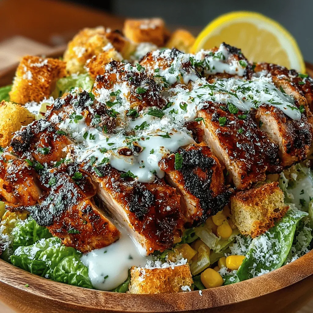 When it comes to creating a meal that is both satisfying and packed with flavor, few dishes can compete with a well-crafted salad. The Grilled Chicken & Corn Caesar Salad is a vibrant fusion of textures and tastes that elevates a classic favorite. This dish combines the smoky goodness of grilled chicken, the sweetness of fresh corn, and the indulgent creaminess of Caesar dressing, all served atop a bed of crisp romaine lettuce. It’s a refreshing choice that not only pleases the palate but also nourishes the body with essential nutrients.