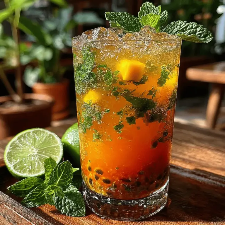 As the temperatures rise and the sun shines brightly, nothing beats the refreshing allure of iced tea. This beloved beverage has become a staple during the warm seasons, offering a delightful way to cool down while enjoying a myriad of flavors. Whether enjoyed at a backyard barbecue, a picnic in the park, or simply sipped on the porch, iced tea is synonymous with relaxation and enjoyment. Today, we’ll introduce you to a unique twist on this classic drink: Tropical Mango Passionfruit Iced Tea. This vibrant concoction not only quenches your thirst but also transports your taste buds straight to a sun-soaked paradise with its bright flavors and tropical ingredients.