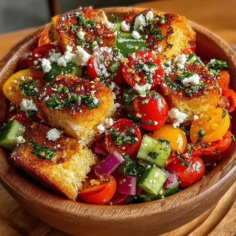 Panzanella salad, a rustic and traditional dish from Italy, has captured the hearts of many with its simplicity and vibrant flavors. Originating from Tuscany, this salad is a celebration of summer produce, featuring an assortment of fresh vegetables, flavorful bread, and a tangy dressing. The beauty of Panzanella lies not only in its delightful taste but also in its ability to transform humble ingredients into a stunning dish that evokes the essence of Italian cuisine.