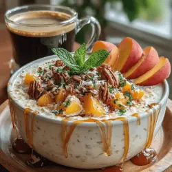 When it comes to starting your day with a nutritious and satisfying meal, overnight oats have quickly emerged as a favorite choice for many health-conscious individuals. These no-cook oats provide a convenient and versatile breakfast option that can easily fit into any busy lifestyle. With a simple mix of ingredients left overnight in the fridge, you can wake up to a delicious meal that requires minimal effort. For this summer, we’re elevating the classic overnight oats with a delightful twist—introducing the Peach Cobbler Overnight Oats, a recipe that perfectly showcases the sweet, juicy flavors of ripe peaches.