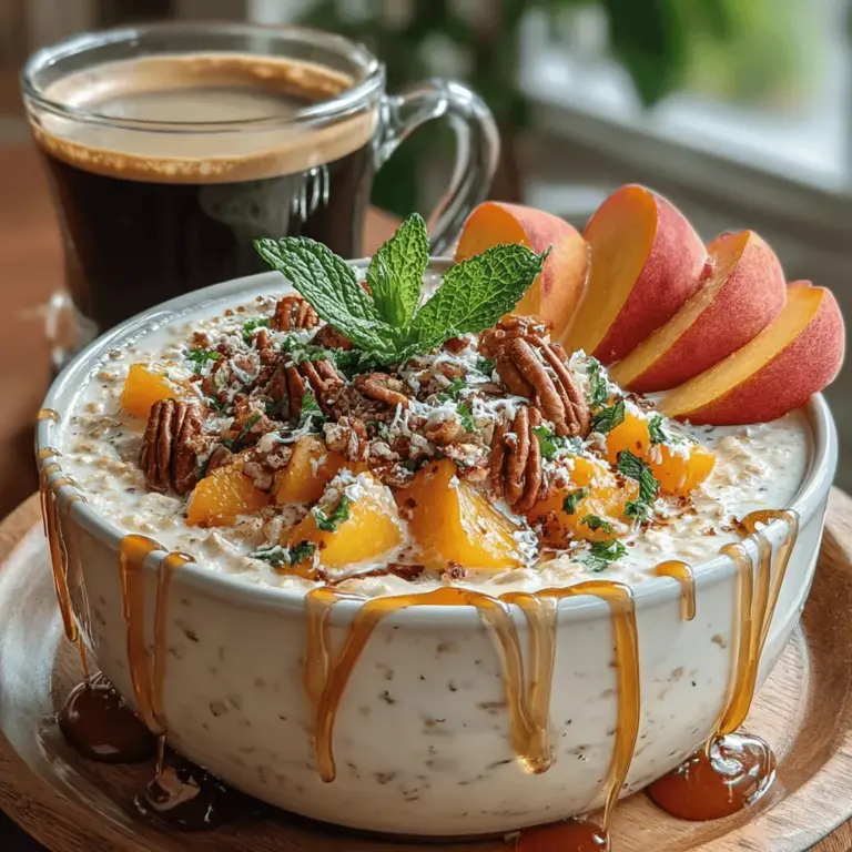 When it comes to starting your day with a nutritious and satisfying meal, overnight oats have quickly emerged as a favorite choice for many health-conscious individuals. These no-cook oats provide a convenient and versatile breakfast option that can easily fit into any busy lifestyle. With a simple mix of ingredients left overnight in the fridge, you can wake up to a delicious meal that requires minimal effort. For this summer, we’re elevating the classic overnight oats with a delightful twist—introducing the Peach Cobbler Overnight Oats, a recipe that perfectly showcases the sweet, juicy flavors of ripe peaches.