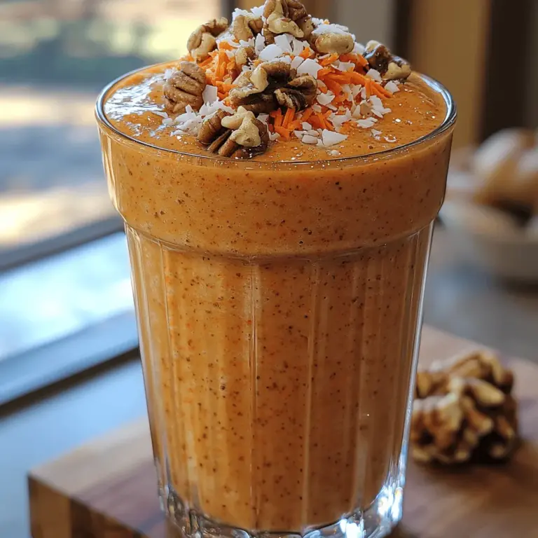To create a delicious Spiced Carrot Cake Smoothie, start by gathering all your ingredients. Using fresh and high-quality components is vital to achieving a rich flavor and creamy texture. For this smoothie, you'll need: