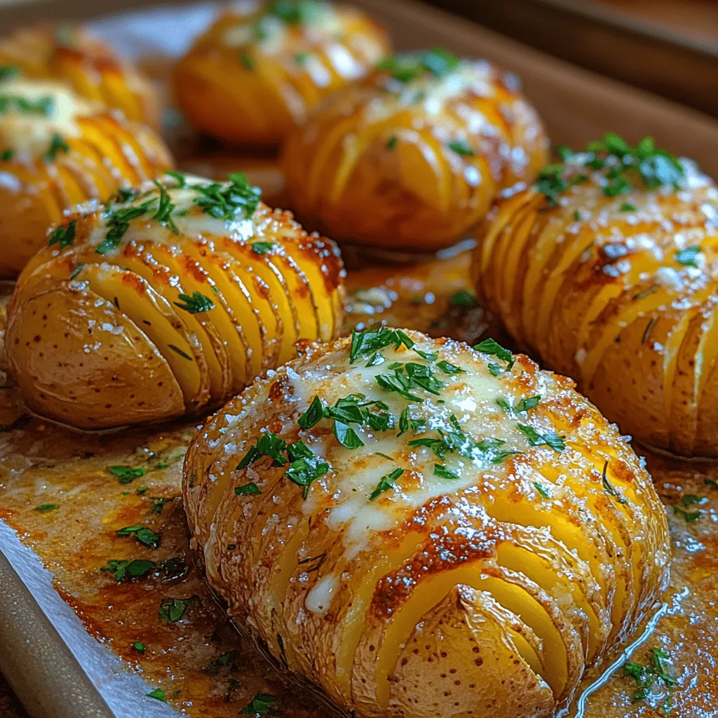 To create the irresistible garlic herb butter that will elevate your Hasselback potatoes, start by gathering your ingredients. You will need one stick (1/2 cup) of unsalted butter, freshly minced garlic (about four cloves), and a blend of your favorite herbs. Fresh herbs like rosemary, thyme, and parsley work wonderfully, but feel free to use dried herbs if that’s what you have on hand.