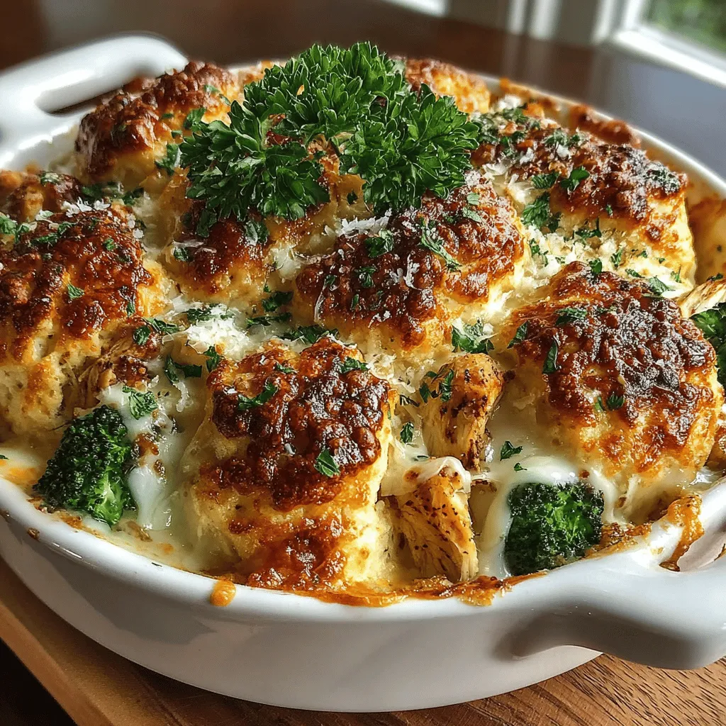When it comes to cozy family dinners or gatherings, few dishes can compete with the heartwarming and delectable Creamy Chicken Alfredo Biscuit Bake. This dish marries the rich, velvety flavors of classic Alfredo sauce with tender, juicy chicken and vibrant broccoli, all encased in a buttery biscuit topping. Not only does it deliver on taste, but it also offers convenience, making it a go-to choice for busy weeknights or special occasions.