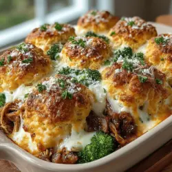 When it comes to cozy family dinners or gatherings, few dishes can compete with the heartwarming and delectable Creamy Chicken Alfredo Biscuit Bake. This dish marries the rich, velvety flavors of classic Alfredo sauce with tender, juicy chicken and vibrant broccoli, all encased in a buttery biscuit topping. Not only does it deliver on taste, but it also offers convenience, making it a go-to choice for busy weeknights or special occasions.