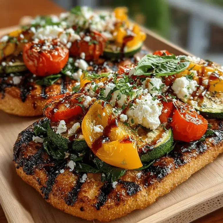 Feta cheese is a standout ingredient in grilled veggie flatbread pizza, bringing a unique tanginess that complements the sweetness of grilled vegetables. This crumbly cheese not only adds a burst of flavor but also elevates the nutritional profile of your pizza by contributing a good source of protein and calcium. The creaminess of feta balances well with the smokiness of the grilled veggies, creating a harmonious blend that tantalizes the taste buds. For those looking to reduce calorie intake, consider using a reduced-fat feta option while still enjoying its rich flavor.