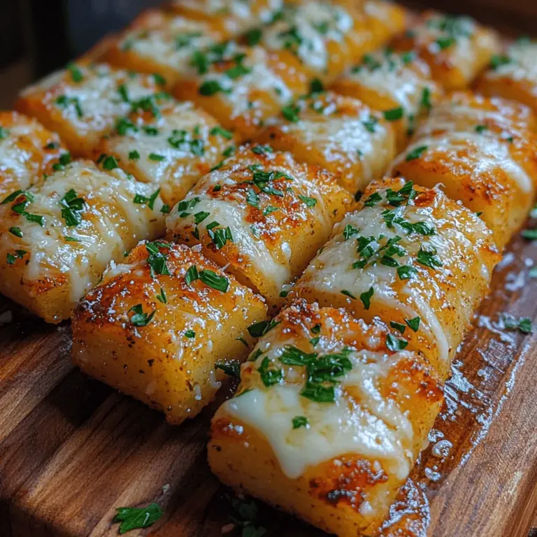 In the delightful realm of homemade bread, few recipes evoke the same sense of comfort and satisfaction as Garlic Bliss Crunch Sticks. This irresistible combination of garlic, aromatic herbs, and a golden, cheesy topping creates a culinary experience that transcends mere snacks or side dishes. These breadsticks are not just an accompaniment to your meals; they are a flavorful adventure that can elevate any dining experience to new heights.