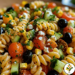 One of the best features of Rainbow Pasta Salad is its versatility, particularly when it comes to incorporating seasonal vegetables. This salad not only looks stunning but also allows you to take advantage of fresh produce throughout the year. Here are some suggestions for seasonal vegetables based on the time of year: