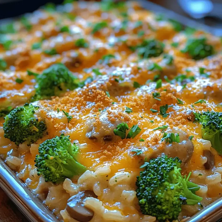 In the heart of every home, comfort food reigns supreme, offering a sense of warmth and nostalgia that transcends generations. Among these beloved dishes, the Cheesy Broccoli Bliss Casserole stands out as a harmonious blend of flavors and textures that delights the palate and warms the soul. This casserole, brimming with vibrant green broccoli and rich, gooey cheese, is not just a meal; it’s an experience that brings families together around the dinner table, making it an ideal choice for any occasion—from casual weeknight dinners to festive gatherings.