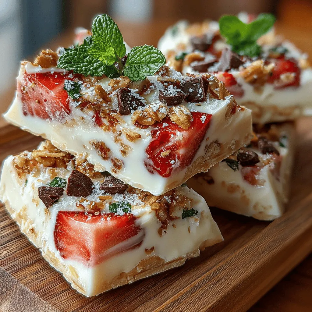 Granola plays a crucial role in enhancing the overall experience of Strawberry Banana Bliss FroYo Bark. Its crunchy texture contrasts beautifully with the creamy yogurt base, providing a satisfying bite that elevates the dessert from a simple yogurt treat to a delightful snack. Additionally, granola introduces a variety of flavors that meld with the sweetness of strawberries and bananas.