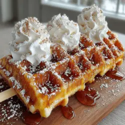 To achieve a light and fluffy texture for your Pumpkin Cinnamon Waffle Pops, it is crucial to mix your dry and wet ingredients separately. Start by sifting together your dry ingredients: all-purpose flour, baking powder, cinnamon, nutmeg, and salt. Sifting helps to aerate the flour and remove any lumps, which is essential for creating a smooth batter.