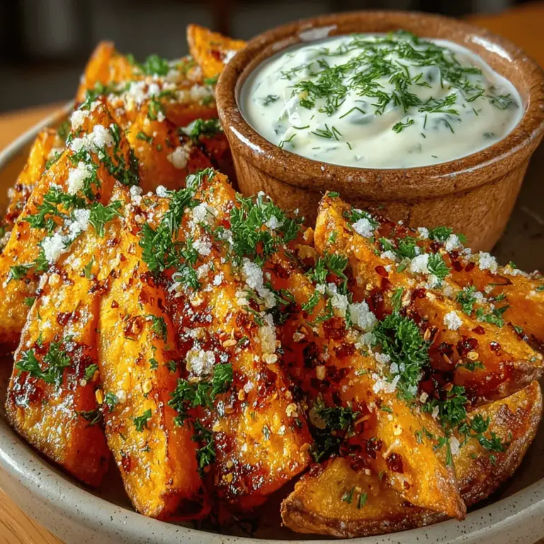 In recent years, sweet potatoes have surged in popularity among health-conscious eaters, food enthusiasts, and home cooks alike. Known for their vibrant orange hue and sweet, earthy flavor, these nutritious tubers have become a staple in many kitchens. The versatility of sweet potatoes not only allows them to shine in savory dishes but also makes them an excellent vehicle for a variety of flavors. One delicious preparation that embraces this versatility is Sweet & Savory Sweet Potato Wedges paired with a creamy ranch dip. This dish beautifully marries the sweetness of roasted sweet potatoes with a hint of savory spices, creating a delightful taste experience.