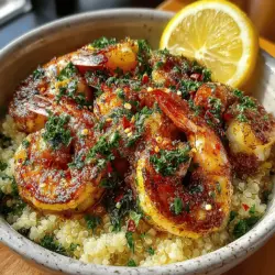 Garlic Butter Shrimp & Quinoa Delight