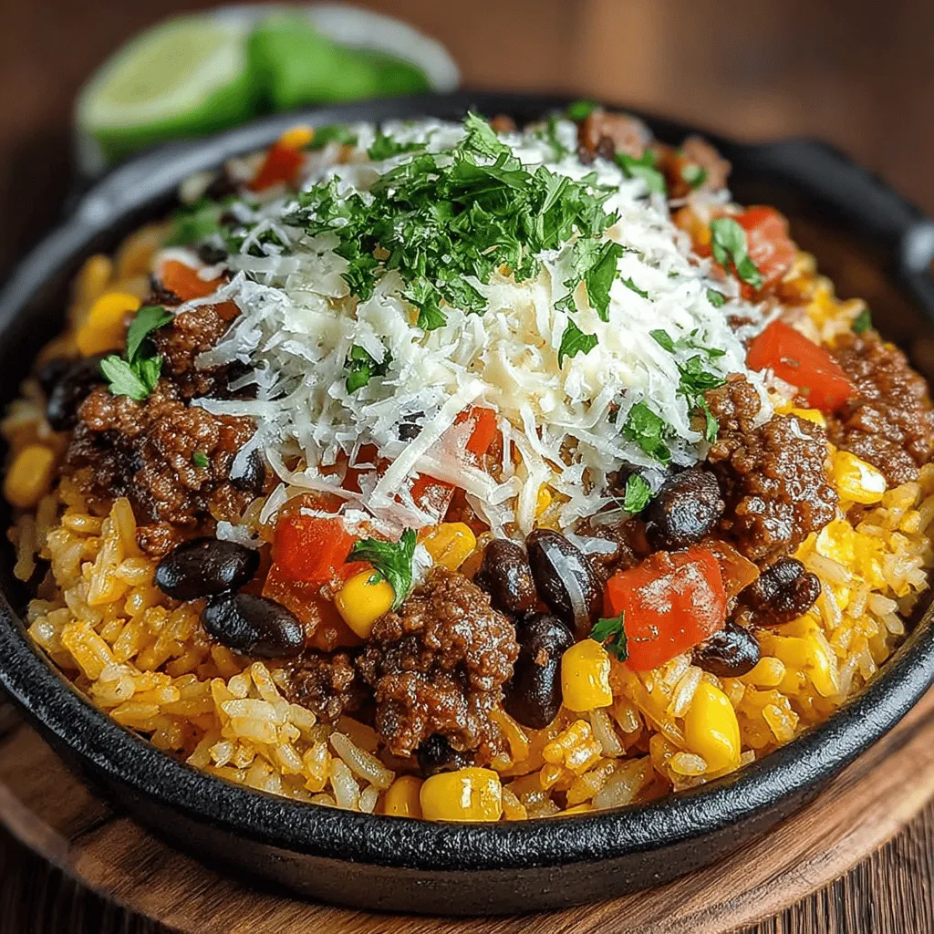 Taco Rice and Beans Delight is a vibrant, flavorful dish that combines the best elements of traditional taco fillings with the wholesome goodness of rice and beans. This dish is not only a celebration of bold flavors but also a testament to the convenience and efficiency of one-pot cooking. Whether you’re a busy professional, a parent juggling multiple responsibilities, or simply someone who loves a hearty meal without the hassle of extensive cleanup, this recipe is tailored for you.