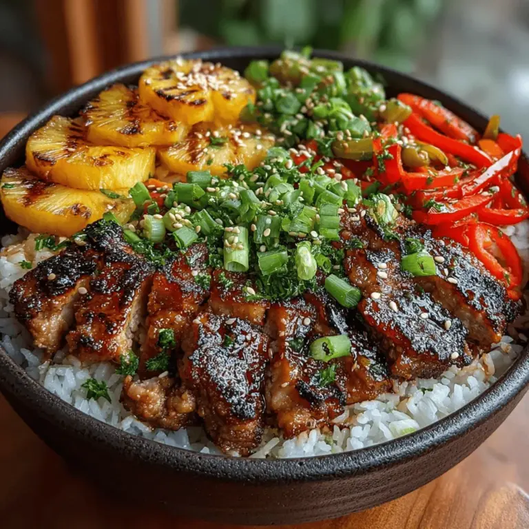 When it comes to weeknight dinners or special gatherings, the quest for a dish that combines both flavor and nutritional value can often feel daunting. Enter the Grilled Pineapple Chicken Teriyaki Bowl—a vibrant, mouthwatering recipe that beautifully marries sweet and savory elements to create a culinary experience unlike any other. This dish not only tantalizes the taste buds but also presents a colorful array of fresh ingredients, making it an appealing choice for both families and food enthusiasts alike.