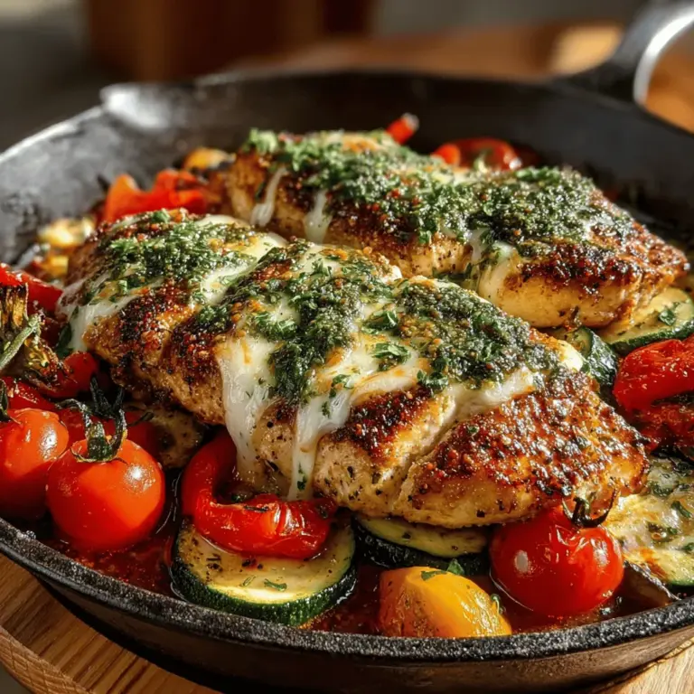 Neapolitan Chicken Skillet Delight is a culinary tribute to the vibrant and rich flavors of Naples, Italy. This dish captures the essence of Neapolitan cooking, which is known for its emphasis on fresh ingredients and simple yet bold flavors. Originating from a region celebrated for its pizza and pasta, this one-pan meal combines the delightful tastes of tender chicken, colorful vegetables, and aromatic herbs, delivering a taste of Italy right in your kitchen.