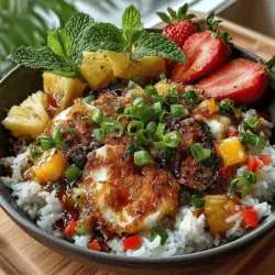 In the world of fusion cuisine, few dishes stand out quite like Tropical Fruit Pizza Fried Rice. This innovative recipe takes the classic comfort of fried rice and elevates it with the vibrant flavors of tropical fruits, creating a dish that is both visual and gastronomic appeal. It’s not just a meal; it’s an experience that marries the savory notes of traditional fried rice with the sweetness of pineapple, mango, kiwi, and strawberries, offering a refreshing twist that is perfect for any occasion. Whether you're looking to impress guests at a summer gathering or simply want to enjoy a unique family dinner, this recipe is sure to delight.