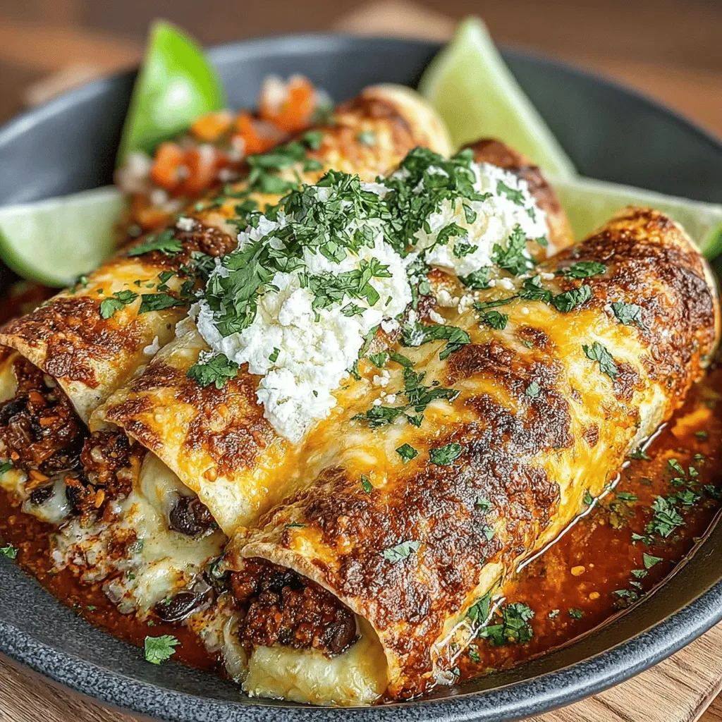 Sweet Potato Black Bean Enchiladas are a delightful combination of flavors and textures that not only satisfy the palate but also provide a nutritious meal option. This dish beautifully marries the sweetness of roasted sweet potatoes with the earthy richness of black beans, resulting in an enchilada experience that is both filling and healthful. As a vegetarian alternative to traditional enchiladas, this recipe caters to those looking for a hearty yet wholesome meal that can be enjoyed by the entire family.